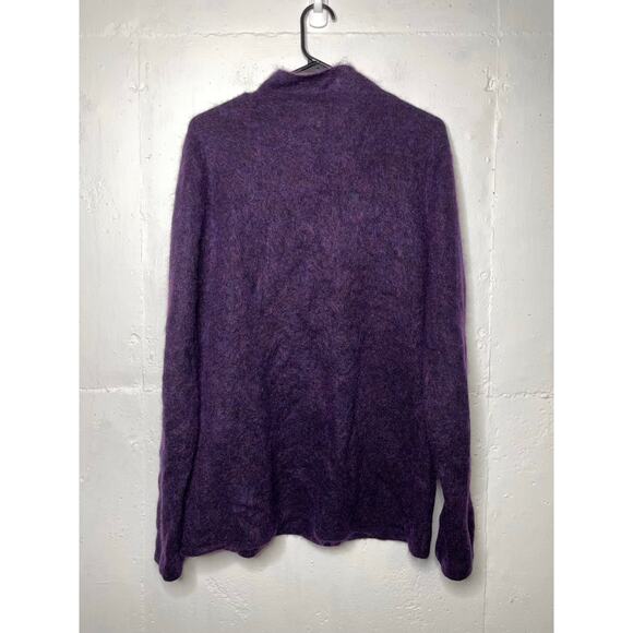 Eileen Fisher Womens Cowl Mock Neck Wool Mohair Blend Sweater Size Small - Picture 7 of 9